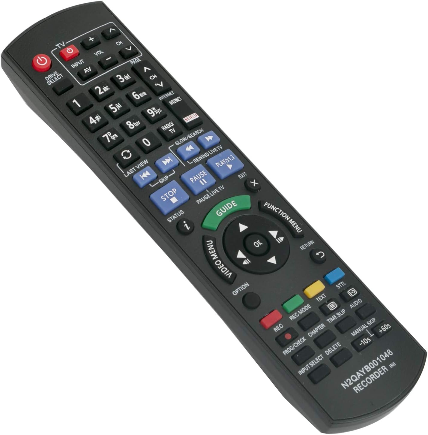 VINABTY Remote Control N2QAYB001046 Replacement for Panasonic Blu-ray Recorder DMR-PWT550 DMR-BST730 DMR-BWT750 DMR-BWT750GL DMR-BWT735 DMR-BST820 DMR-BCT750 DMR-BST720 DMR-BST721 - Image 3