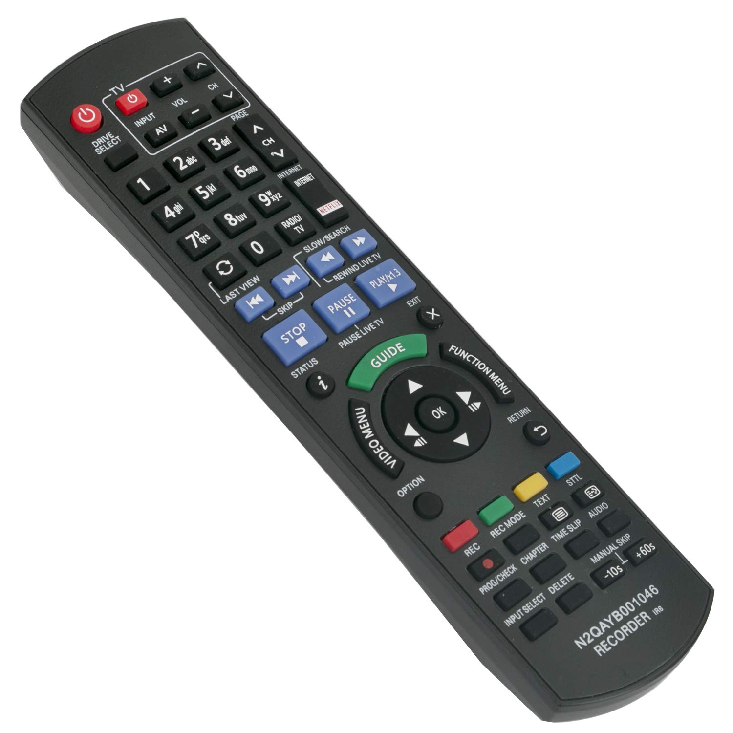 VINABTY N2QAYB001046 Replacement Remote Control for Panasonic TV N2QAYB000759 DMR-BWT750 DMR-BWT750GL DMR-BCT835 DMR-BCT835EG DMRBCT835 DMRBCT835EG BST855 BST850 BST755 BST750 BST950 BCT855 BCT850
