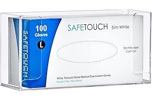 Amazing Abby Acrylic Glove Box Holder, Wall-Mounted Glove Dispenser, Floating Glove Box Organizer, Small Size (for 1 Box), 10.5" W x 5.0" H x 3.5" D (Mounting Hardware Included)