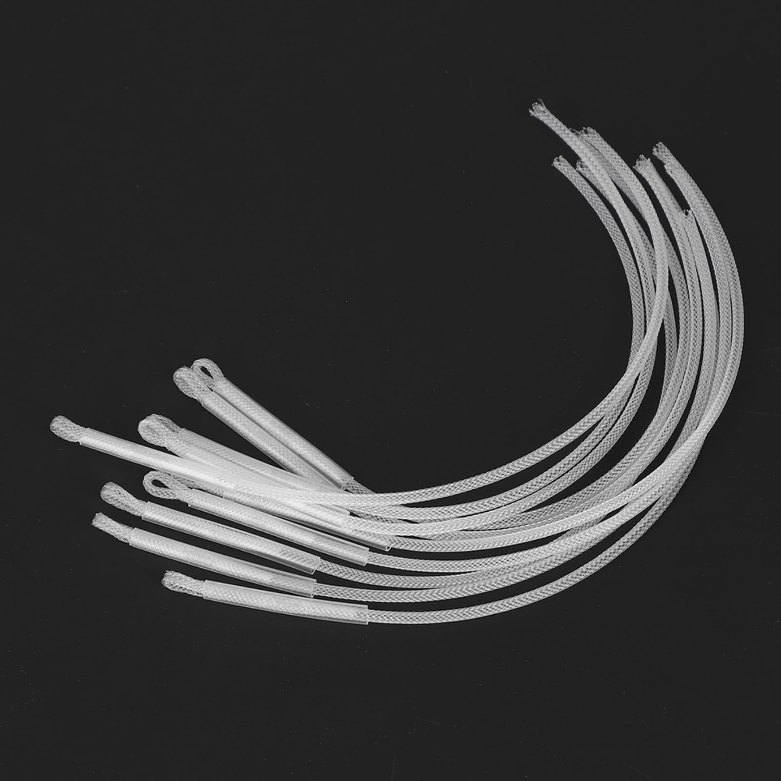 10Pcs 30LB/50LB Fly Fishing Loop Line High Strength Braided Loop Connectors Fly Fishing Line Tackle (White 50LB)