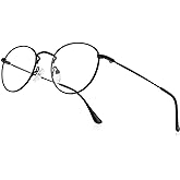 RB.Pilot Small Metal Round Reading Glasses for Women Men Classic Vintage Retro Shades Blue Light Blocking Computer Readers