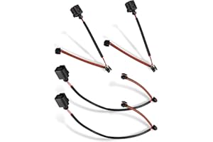 TIKSCIENCE Brake Pad Wear Sensor Replace 7L0907637C 7L0907637 Fit for Audi Q7 2007-2010 Porsche Cayenne 2005-2010 Volkswagen Touareg 2004-2008, Front & Rear Wheel Brake Sensor