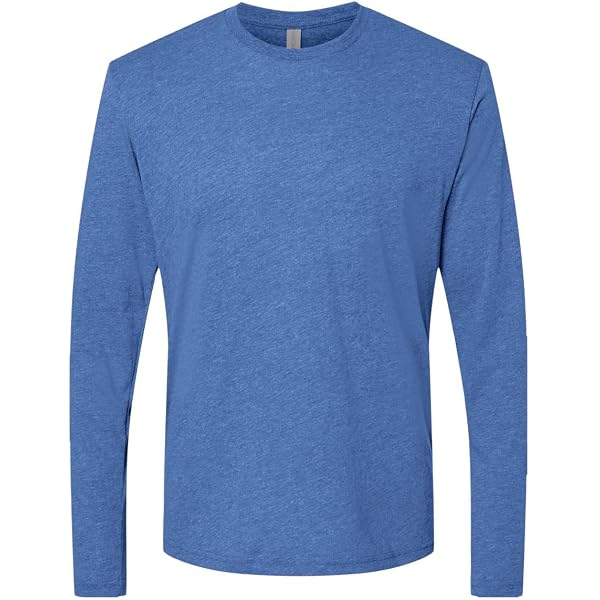 Next Level Men's Triblend Long Sleeve Crewneck T-Shirt - Vintage Royal Blue - View #2