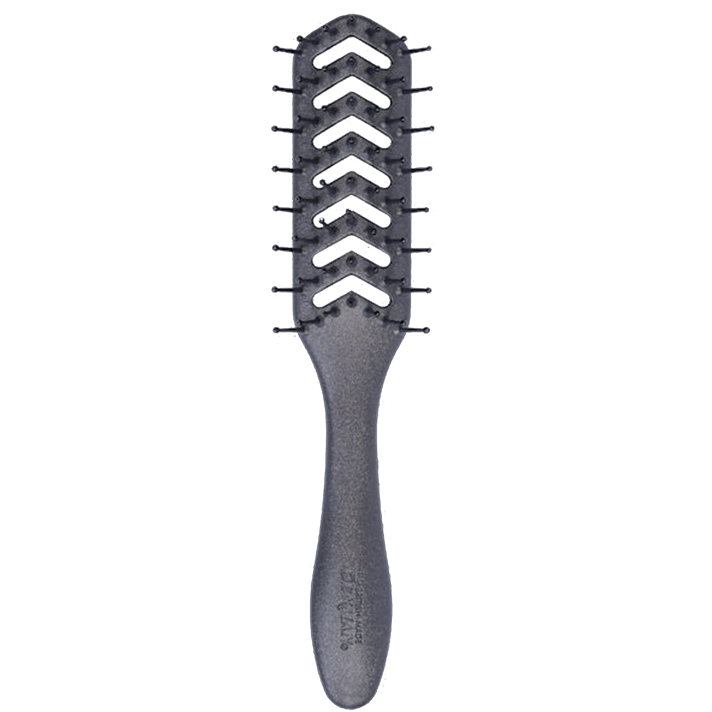 Denman D200 Flexible Vent Brush for Blow Drying - Styling Hair Brush for Wet Dry Curly Thick Straight Hair - For Women and Men (Pewter)