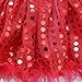 TIAOBU Baby Girls Sequins Santa Tutu Romper Headband Outfits My First Christmas White, Red 3 Months