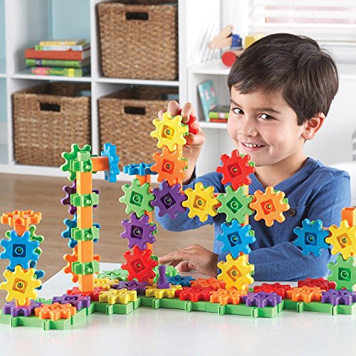 Learning Resources Gears! 100 Piece Deluxe Building Set, Construction