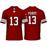 Custom Mens/Youth Football Stitched T-Shirt for Sports Fan Red/White No Brand/Logos