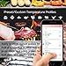 Digital Meat Thermometer, Wireless Bluetooth Meat Thermometer with Probe & Metal Clip Smart BBQ Oil Thermometer Deep Fry APP Monitor Remote Controlled for Grilling Cooking Oven Kitchen Smoker (Red)