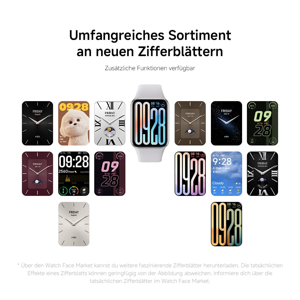 XIAOMI Smart Band 9 Pro Moonlight Silver – 1.74 Zoll AMOLED, 1200 nits Helligkeit, 21 Tage Akku, 150+ Sportmodi, 5ATM Wasserfest, GNSS, Herzfrequenz & SPO₂-Sensor, Bluetooth 5.4, 60Hz Refresh