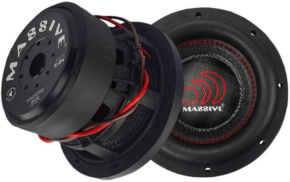 Massive Audio 10 Inch 700W Dual Voice Coil 4 Ohm Car Subwoofer, Black (2 Pack)