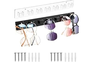 Asphodelia 2 Pcs Sunglasses Organizer, Acrylic Sunglasses Holder for Hanging Display Glasses, Transparent Sunglass Organizer 
