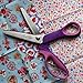 Handi Stitch Pinking Shears with Snippers - 9 inch/22.86cm Overall Length - Pink Handle Zigzag Fabric Scissors - Razor Sharp Stainless Steel Dressmaking Scissor for Sewing, Tailoring, Paper, Crafts