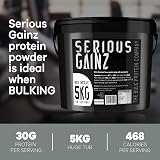 The Bulk Protein Company Serious Gainz 5kg White Chocolate Mass Gainer view 4