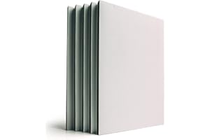 Bastex 5 Piece 4x6 inch Rubber Stamping Blanks. Linoleum Block for Stamp Making, Printmaking and Lino Carving Blocks. White and Black for Easy Design Print.