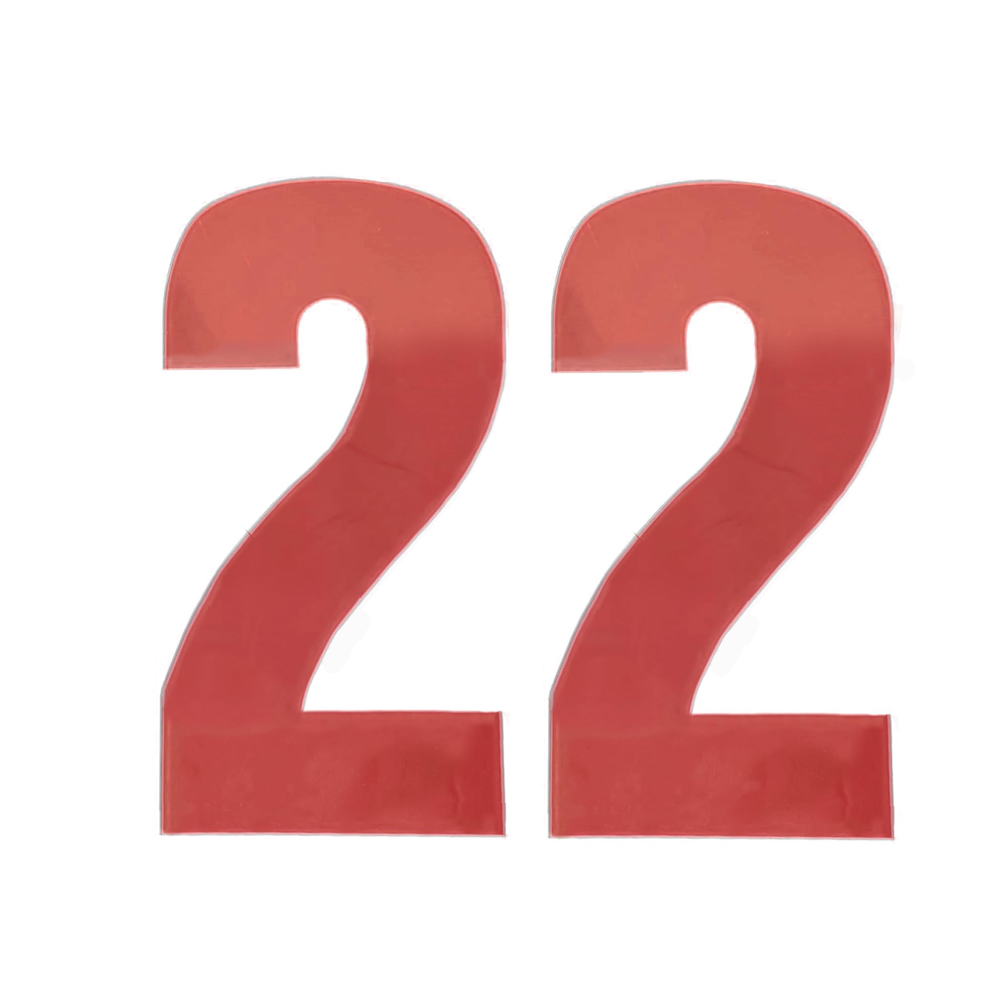 Merriway BH05630 (2 Pcs) Red High Visibility Reflective Plastic Stick-On Wheelie Bin Post Box Crate Dust Bin Numeral 150 mm (6 Inch) Number 2 - Pack of 2 Pieces