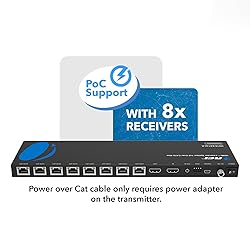 OREI HDMI Extender Splitter 1 in 8 Out Over CAT6/7