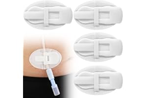 EASETOU Feeding Tube Cover Catheter Fixiation J Peg Tubing Pads Supplies, Foley Drain Tubing Adhesive Patch Peritoneal Dialysis Stickers Stabilization Device Accessories(Pack of 5)