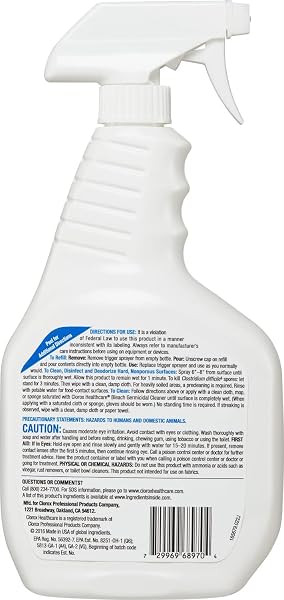 CLOROX HEALTHCARE BLEACH GERMICIDAL CLEANER SPRAY, 32 FLUID OUNCES (PACKAGE MAY VARY)
