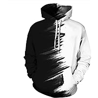 Linnhoy Sudadera con Capucha Unisex con Estampado 3D Sudadera Casual tipo Pullover con Bolsillos Grandes, Pequeña