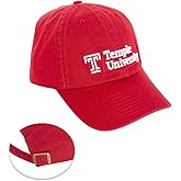 Desert Cactus Temple University Baseball Hat TU Owls Brimmed Embroidered Hats Cap Adjustable Cloth Strap Adult (Style B) Red