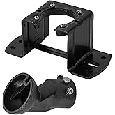 Universal Sloped Ceiling Fan Adapter Kit–Includes Black Heavy-Duty Mount Bracket and Sloped Ceiling Fan Hanger Ball for Angle
