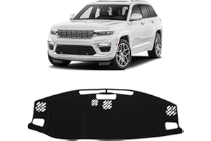 KUST Car Dash Cover for Jeep Grand Cherokee 4XE 2022-2025 2026 Non-Slip Dashboard Cover Interior Accessories for Jeep Grand Cherokee 4XE Custom Fit Dashboard Mat Sunshade Windshield No Glare Black
