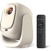 Smart Projector with adjusted Pan-Tilt, 1080P Supported 4K Movie Projector, Auto Focus &amp; Keystone Correction, WiFi Bluetooth Projector with HDMI, Portable Home Theater Projector for Bedroom Outdoor