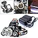 YHKJ 5000 Lumen Bright Headlight Headlamp Flashlight Torch 3 CREE XM-L2 T6 LED with Rechargeable Batteries and Wall Charger for Hiking Camping Riding Fishing Hunting