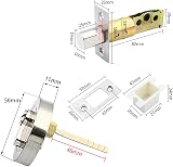 Qrity Single Cylinder Round Deadbolt Lock with Keys Modern Zinc Alloy view 3