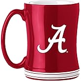 Logo Brands NCAA Alabama Crimson Tide 14 oz Relief Coffee Mug - Officially Licensed Mug, Sculpted 3D Logo and Team Colors – Comfortable Handle and Glossy Finish for College Sports Fans