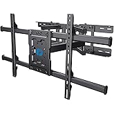 Pipishell Full Motion 24'' Studs TV Wall Mount for 40&ndash;84 inch TVs | Extended wall plates, extension, swivel, tilt, level, heavy-duty steel,16&Prime;-24&Prime; studs, max VESA 600x400mm,up to 132 lbs