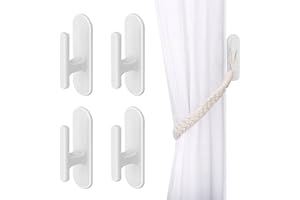 4PCS Window Cord Winder White Safety Back Self Adhesive Curtain Hooks Wrap Cleats Children Proofing Blind Cord Hooks for Home