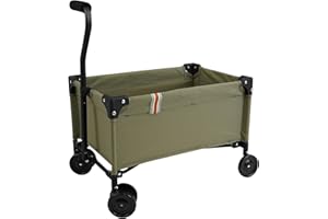 509 Crew: Little Wagon - Khaki - Folding Pull-Along Cart, Adjustable Handle, Canvas-Metal Frame, Transport Toys-Dolls-Stuffed Animals, Kids 3+