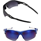 Mass Vision 2 Pair of 'The Athlete' Precision Sport Wrap Lightweight Bifocal Unisex Reading Sunglasses with UV400 Protection