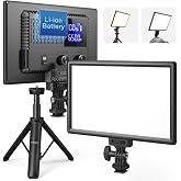 RALENO 9" LED Video Light, 2500K-6500K Camera Light with Desk Stand | Type C USB Ports CRI 95+ Photo Lights with 4000mah Battery for Video Conference Recording, Indoor Photography, Live Streaming