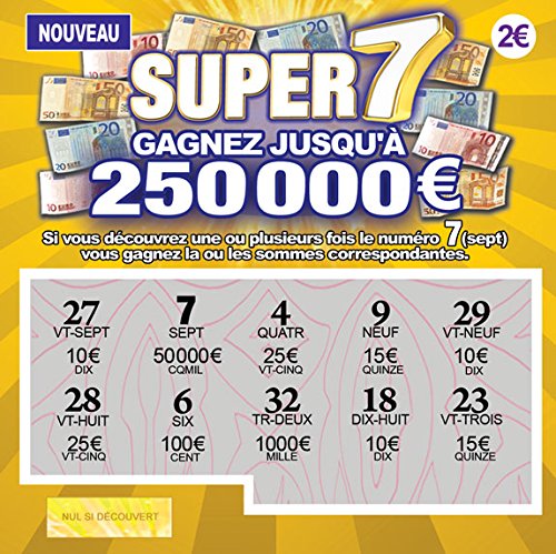 That's Amazing NEW! 5 X French World's Most Realistic Euro Currency Fake Joke Prank Winning Scratch Cards - Every card appears to win from 25.000โฌ to 250.000โฌ