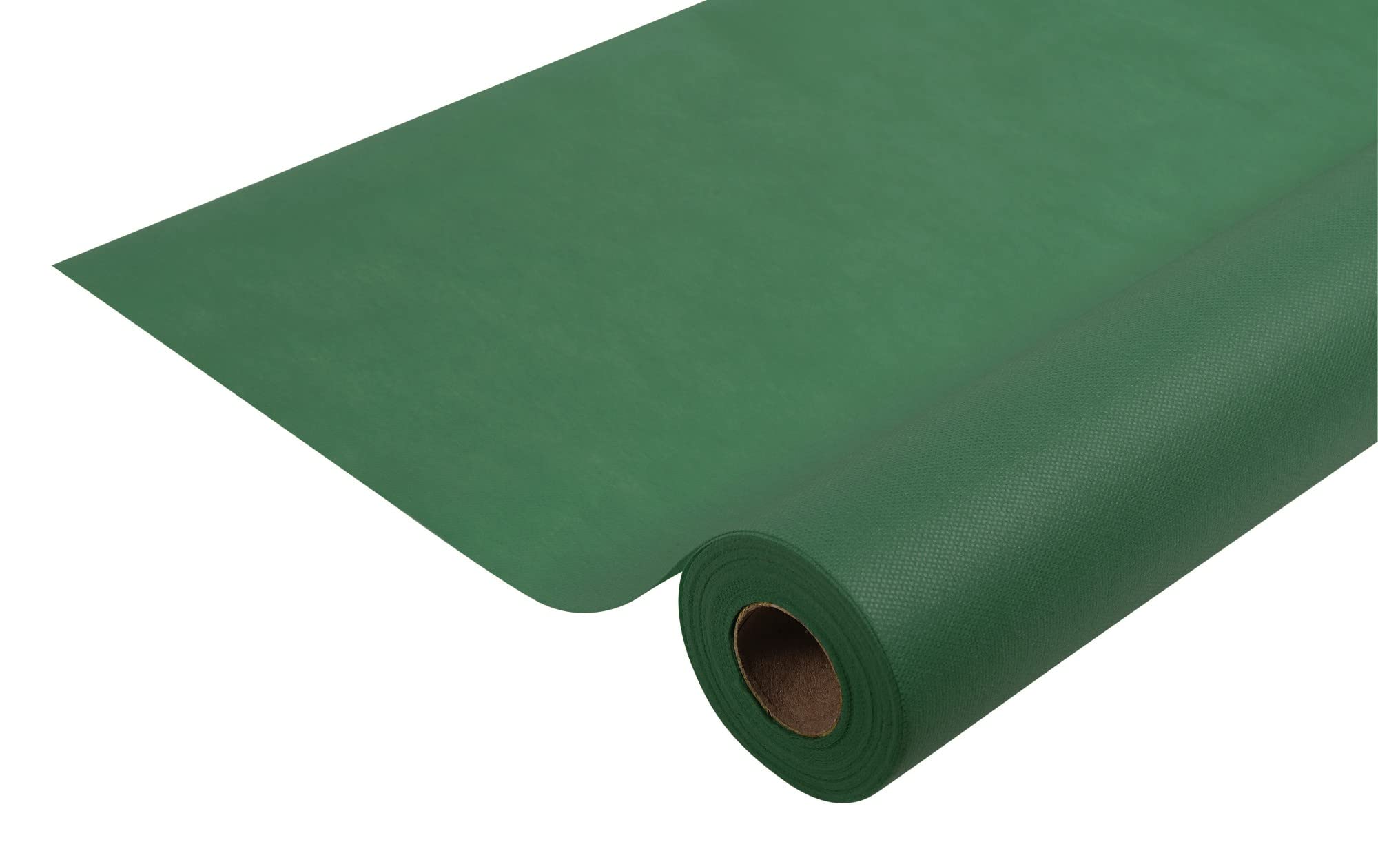 Disposable spun bound non-woven tablecloth - Roll 10 M long X 1.20 M wide - Tear-proof, water-repellent and wipe able material - fir green (bright)