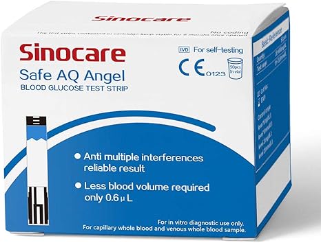Blood Glucose Test Strips 50 Pcs With 50 Painfree Lancets For Sinocare Safe Aq Angel Diabetes Strips Amazon Co Uk Health Personal Care