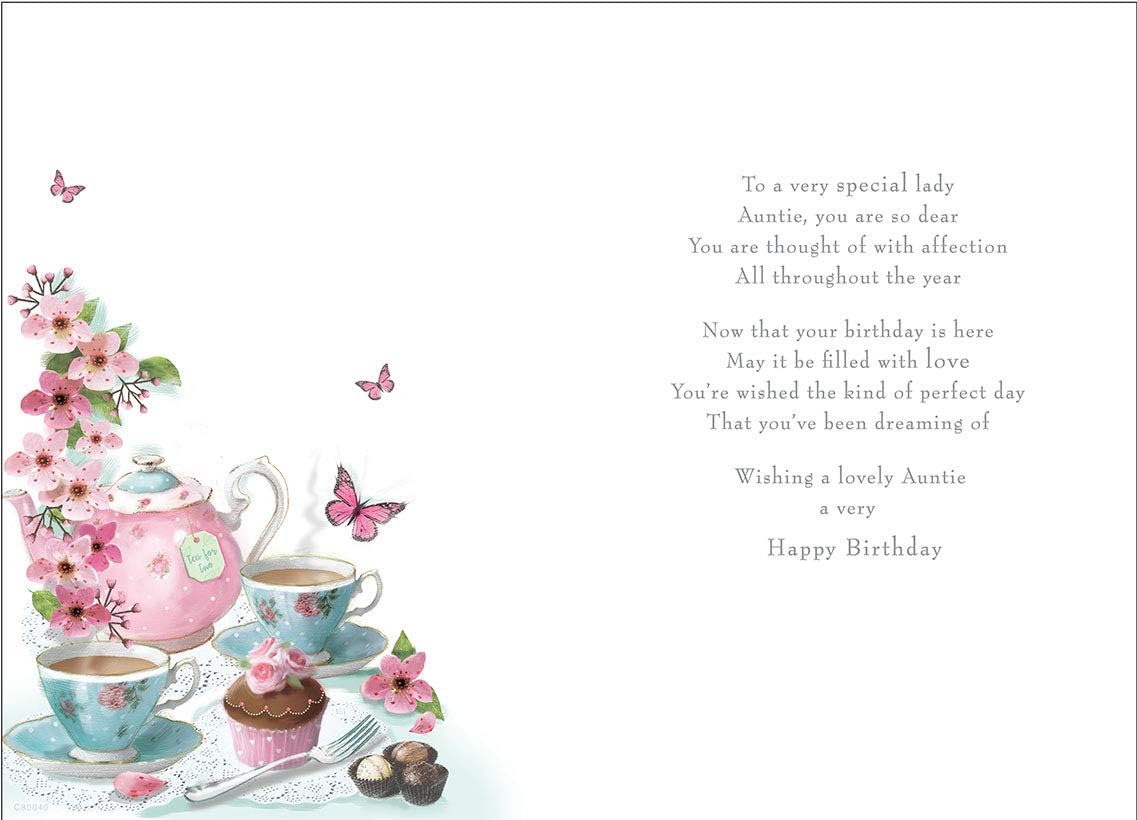 Regal Publishing Birthday Card Auntie - 9 x 6 inches, White - Image 5
