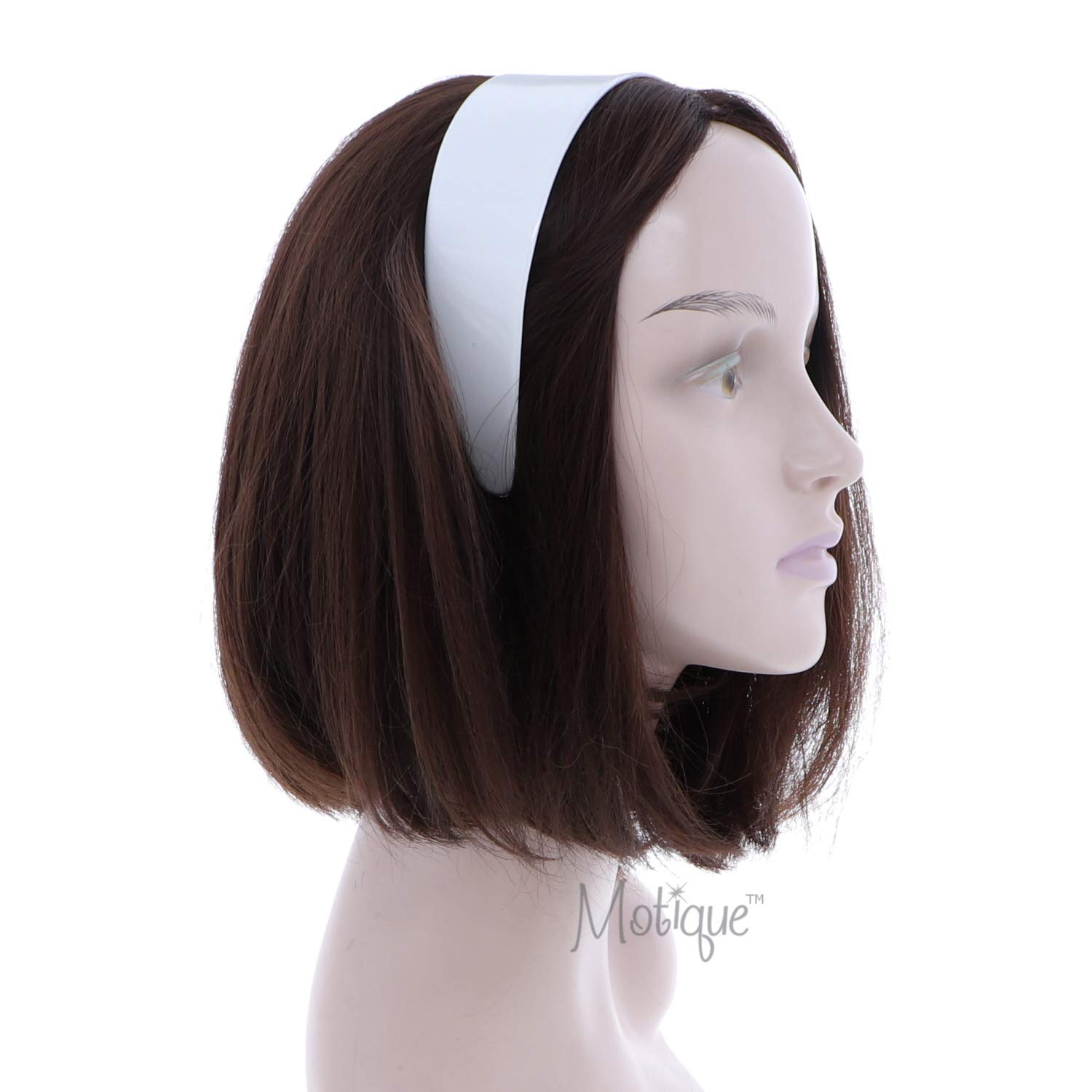 White 2 Inch Hard Plastic Headband with Teeth Women and Girls wide Hair band (Motique Accessories): Beauty