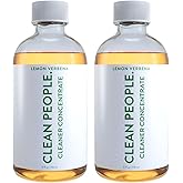 Clean People Cleaner Concentrate - All-Purpose Cleaner for Multi-Purpose Cleaning, Bathrooms, Floors, Concentrated, Recyclable Packaging (Lemon Verbena Scent) 4oz (2 Pack)