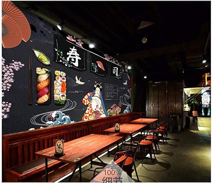 Mural Large Wallpaper Living Room Decoration Japanese Sushi