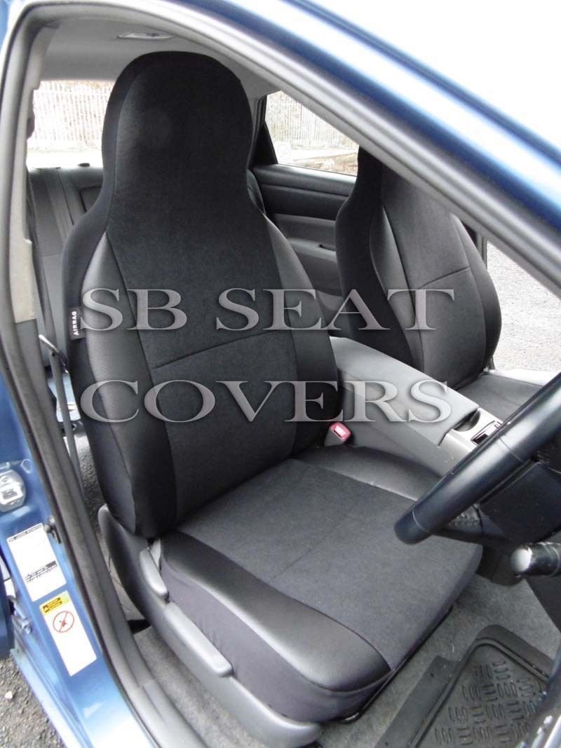 To Fit A BMW i3, Car Front Seat Covers, Ebony Black Suede / Leatherette Trim Amazon.co.uk Car