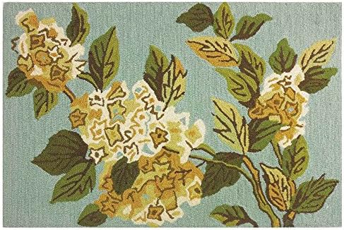 April Cornell PY-AC032 Harriets Hydrangea Rug44; 22 x 34 in.