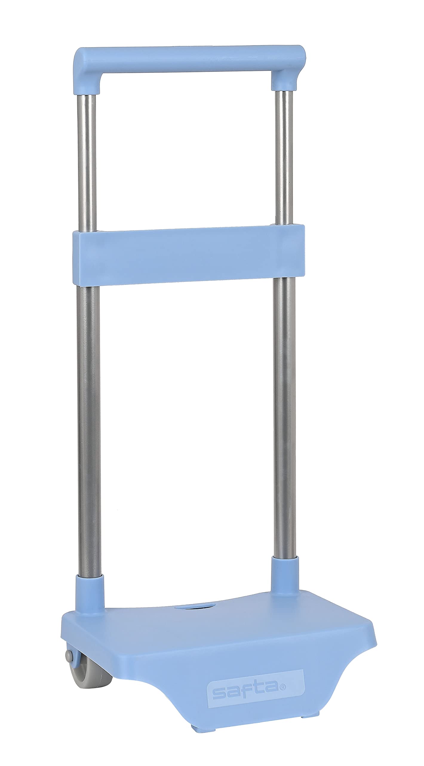 Escolar Safta Trolley for school backpacks, foldable, light, resistant with extractable grip handle and wheels,Light Blue,68 cm