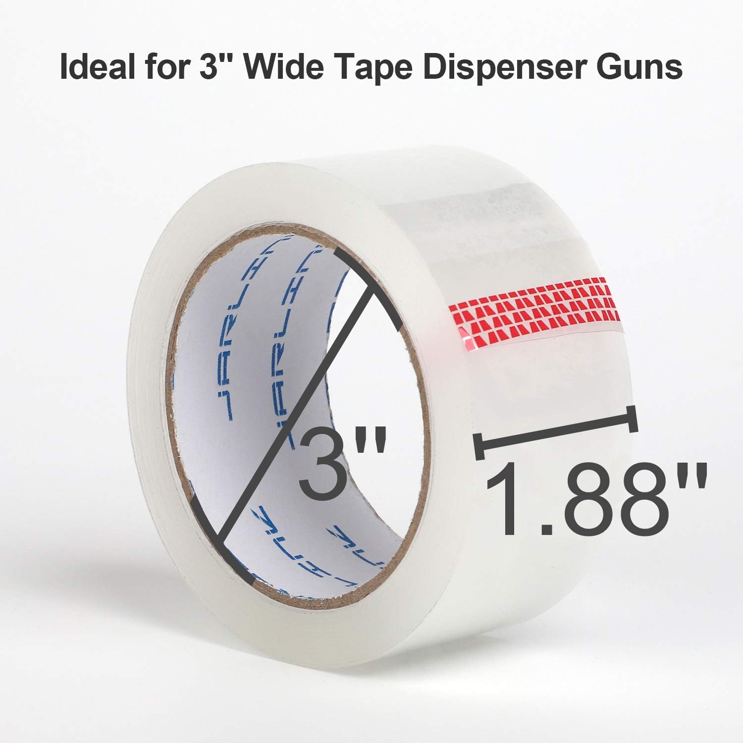JARLINK Clear Packing Tape (12 Rolls), Heavy Duty Packaging Tape for Shipping Packaging Moving Sealing, 2.7mil Thick, 1.88 inches Wide, 60 Yards Per Roll, 720 Total Yards : Office Products