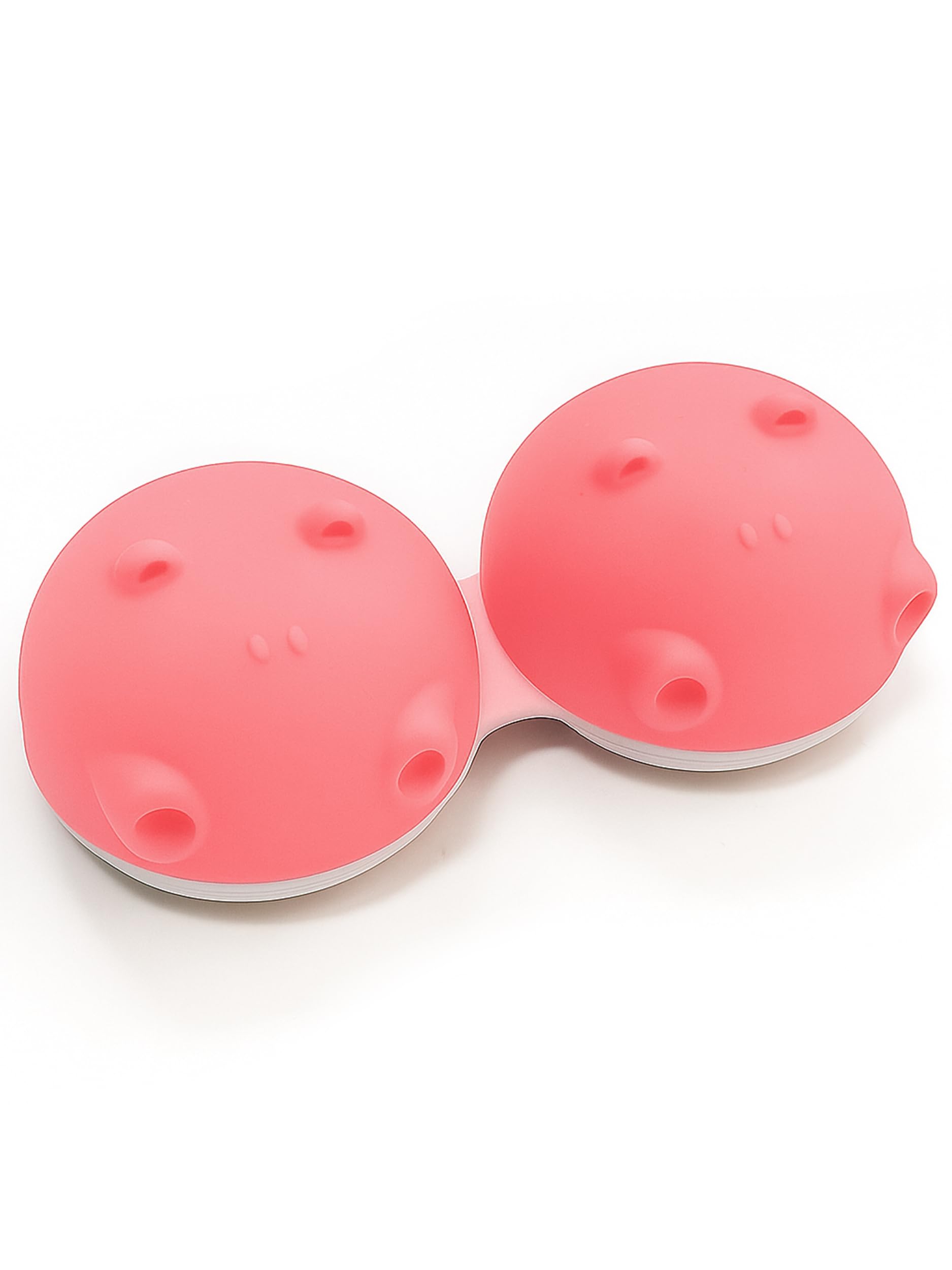SPORTS WORLD VISION 1PC Pink Hippo Fun Contact Lens Case, Distinctive Cute Animal Design Contact Lenses Case Box, Portable, Lightweight, Cute & Fun Travel Storage/Soaking Lens Solution Case