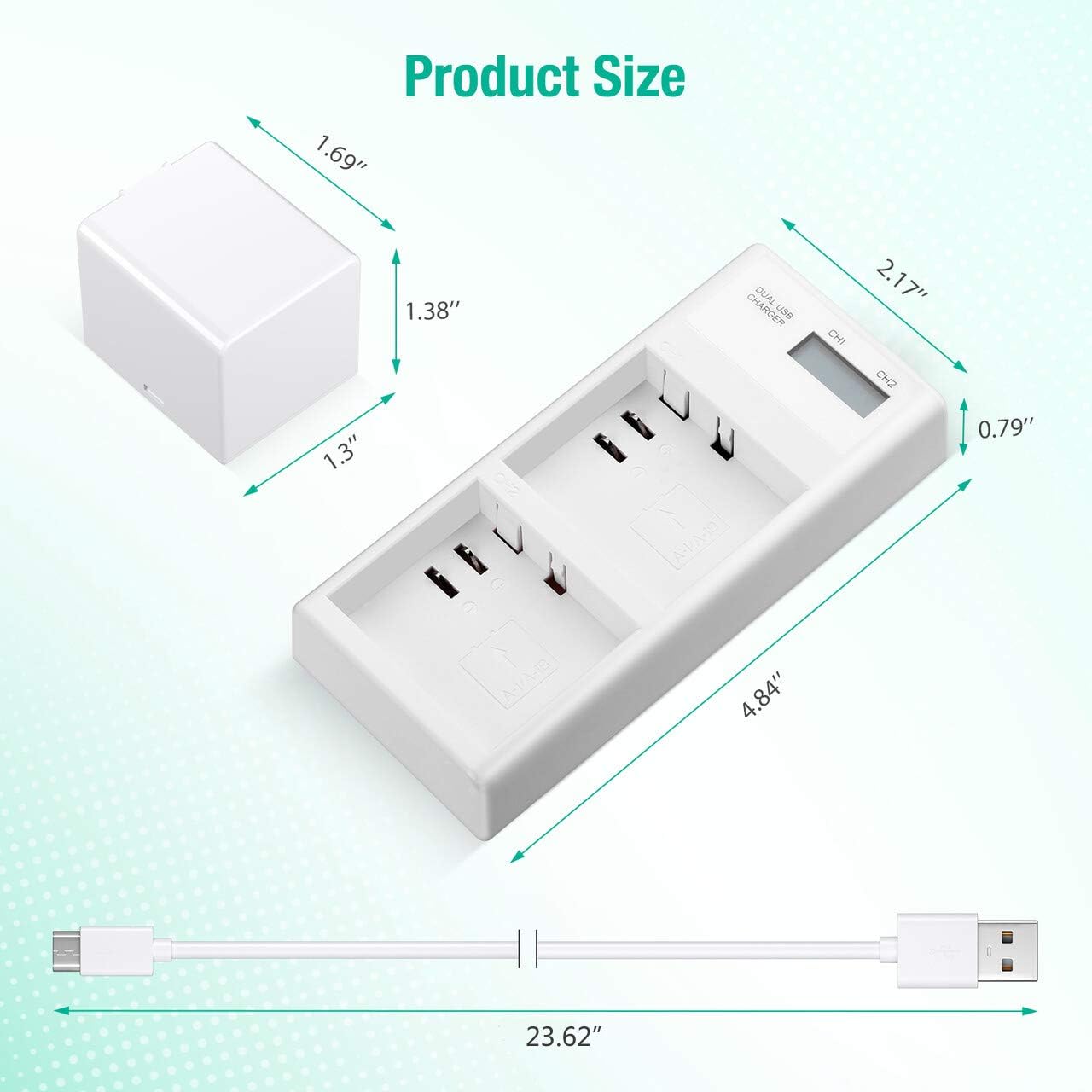 FirstPower Rechargeable Batteries - Compatible with Arlo Pro, Arlo Pro 2 & Dual Quick Charger for Arlo Pro, Arlo Pro 2, Arlo Go, Arlo Security Light Camera Batteries : Home Audio & Theater