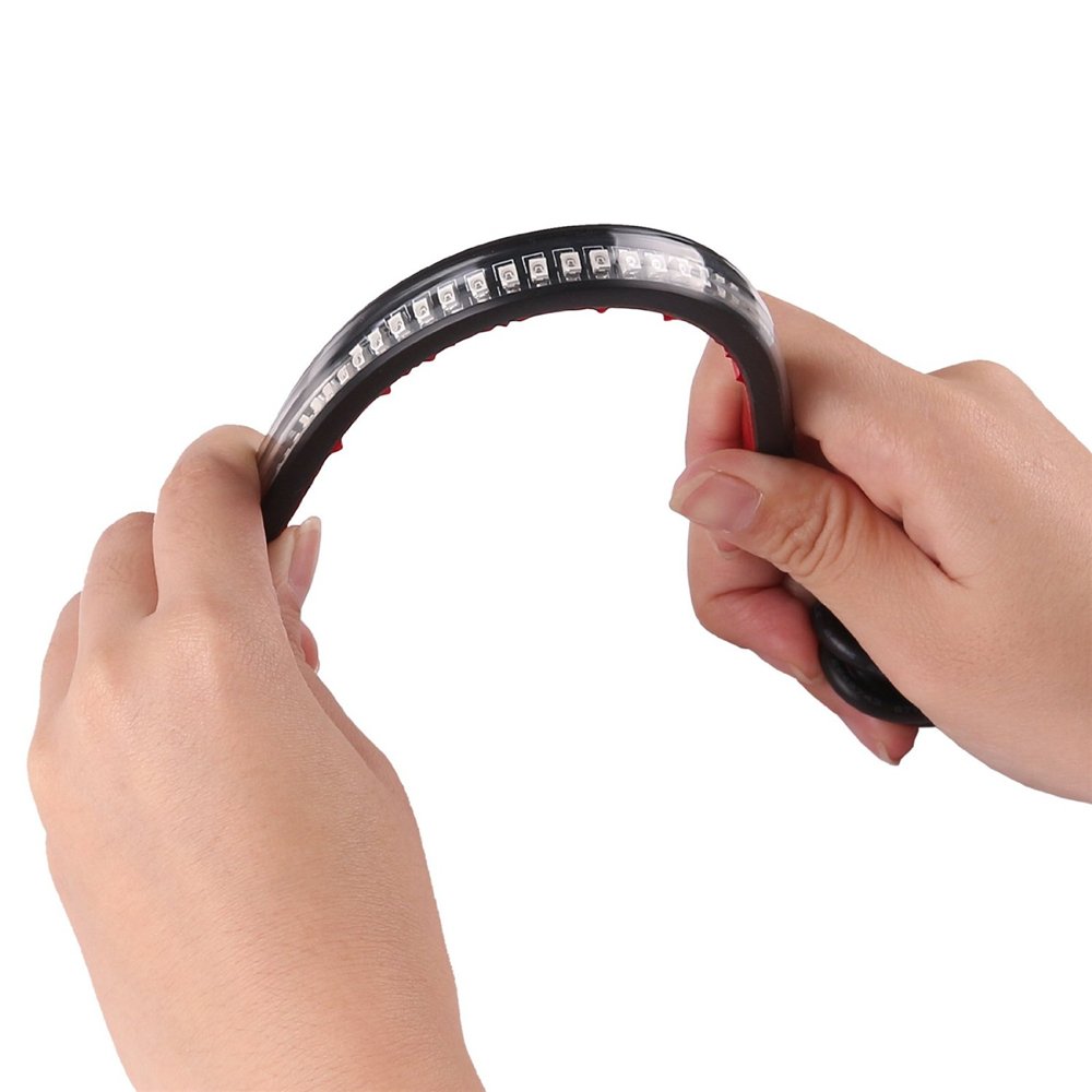 Motorcycle Light Strip, Prime Autobots 32 SMD LED Flexible Turn Signal Brake Strip Light and Tail Light (ADP32)