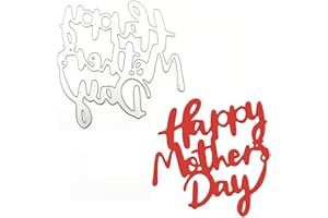 KASHOER Happy Mother's Day Die Cut for Card Making Blessing Word Metal Cutting Dies Congratulations Die Cuts Happy Birthday Embossing Stencils Template for DIY Scrap-Booking Decor (Happy Mother's Day3)